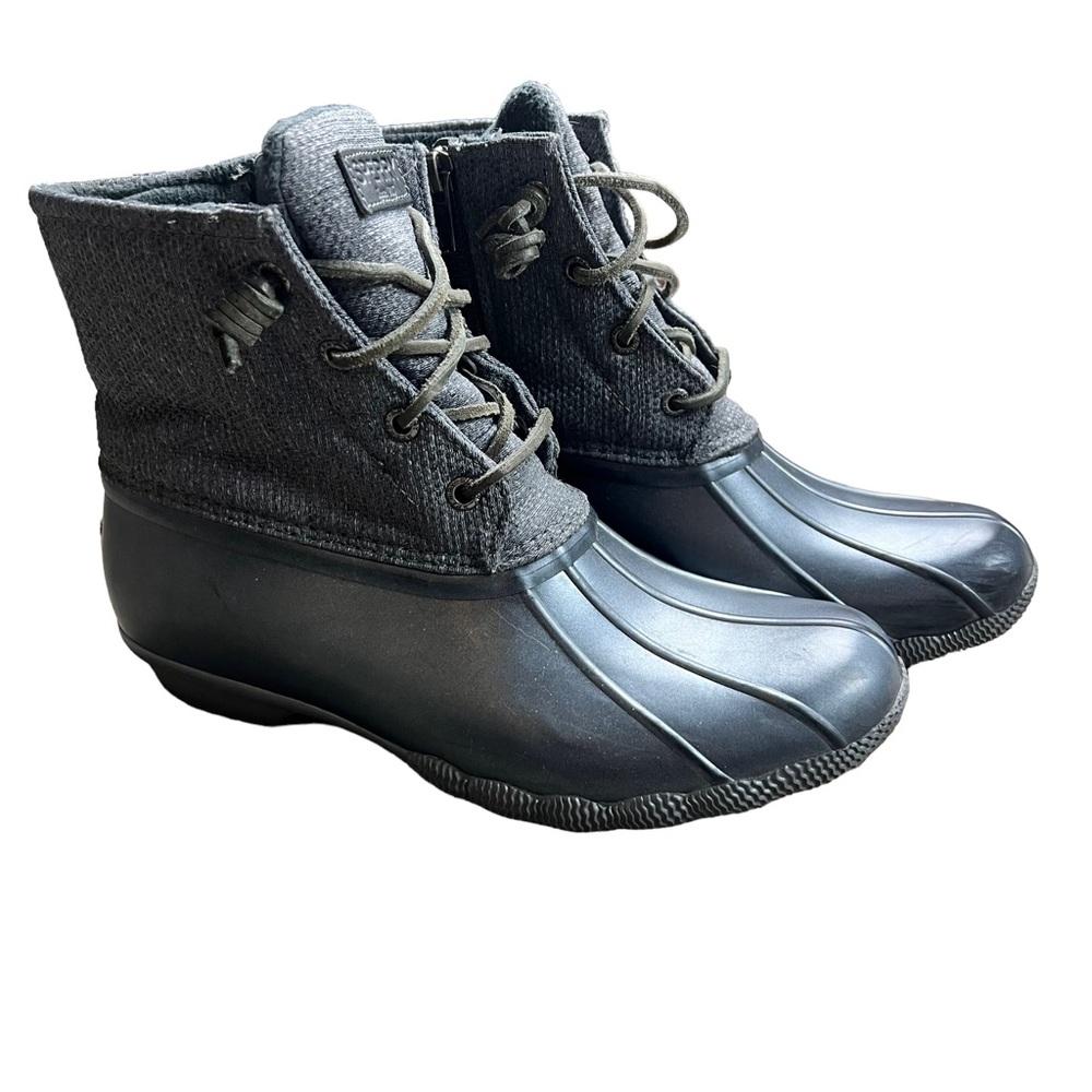Sperry women’s‎ grey silver waterproof lace up duck boots 7.5